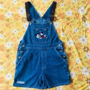 SOLD Vintage 90s Mickey Mouse Disney Short Overall